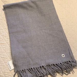 Calvin Klein Gray Fringe Scarf New